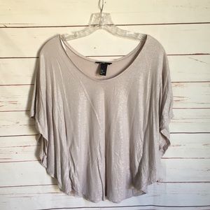 Cream Silver Glitter Top